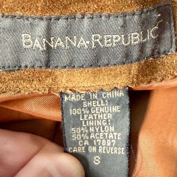 Men’s small Banana Republic cognac suede jacket - Picture 11 of 13